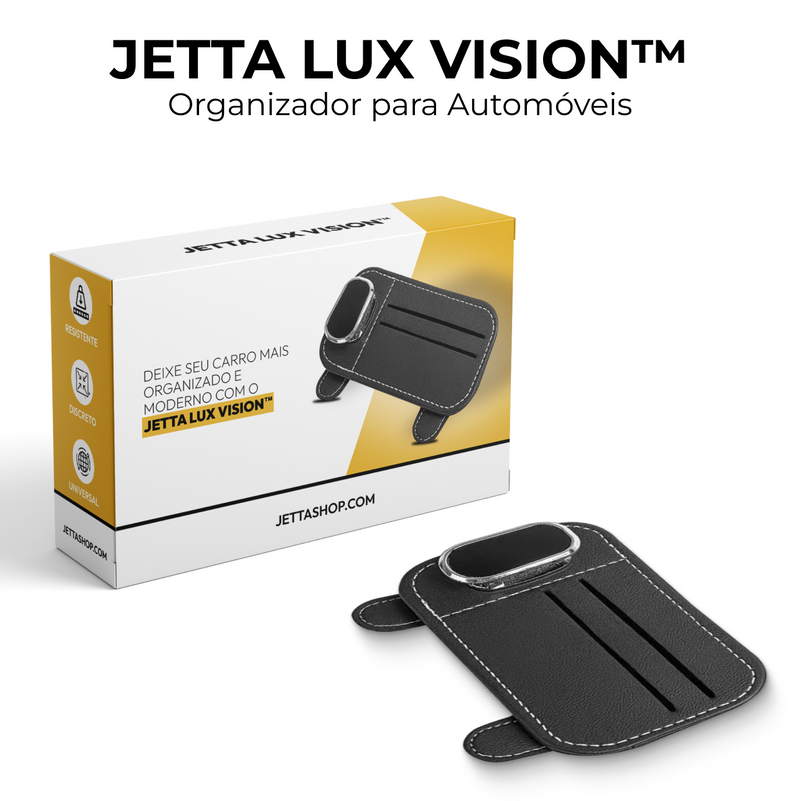 JettaLuxVision™ - Organizador de quebra-sol em Premium (BRINDE EXCLUSIVO + FRETE GRÁTIS ATÉ 23:59 DE HOJE!)