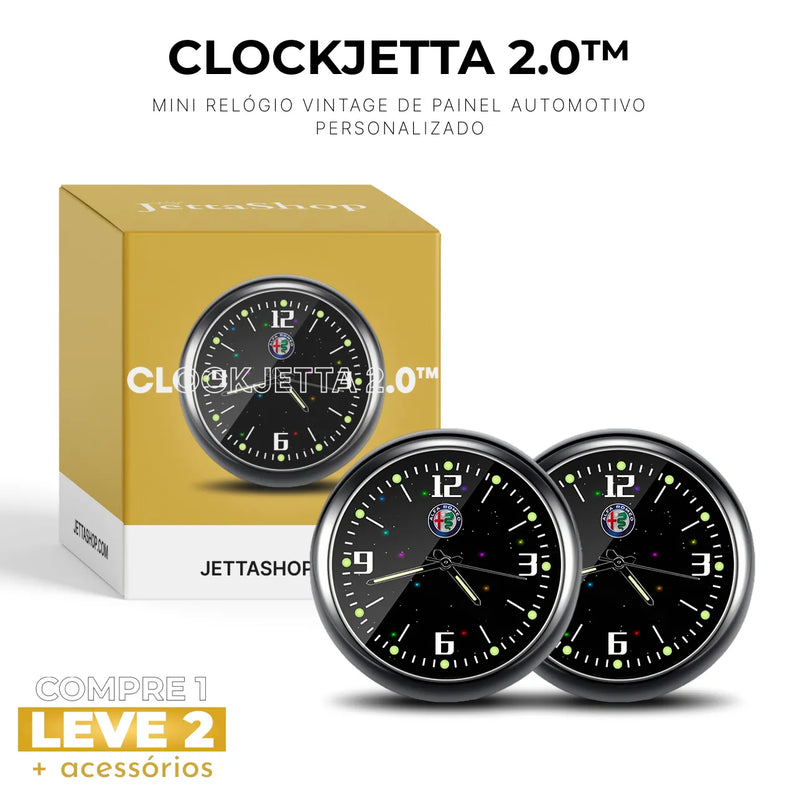 [PAGUE 1 LEVE 2] Mini Relógio Vintage de Painel Automotivo Personalizado - ClockJetta 2.0™