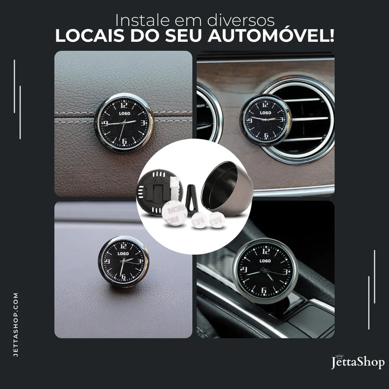 [PAGUE 1 LEVE 2] Mini Relógio Vintage de Painel Automotivo Personalizado - ClockJetta 2.0™
