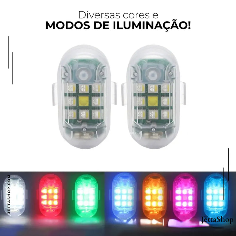 [COMPRE 1 LEVE 2] Mini Luz de LED Anti Colisão Automotiva com Controle Remoto - Jetta MiniLed 2.0™