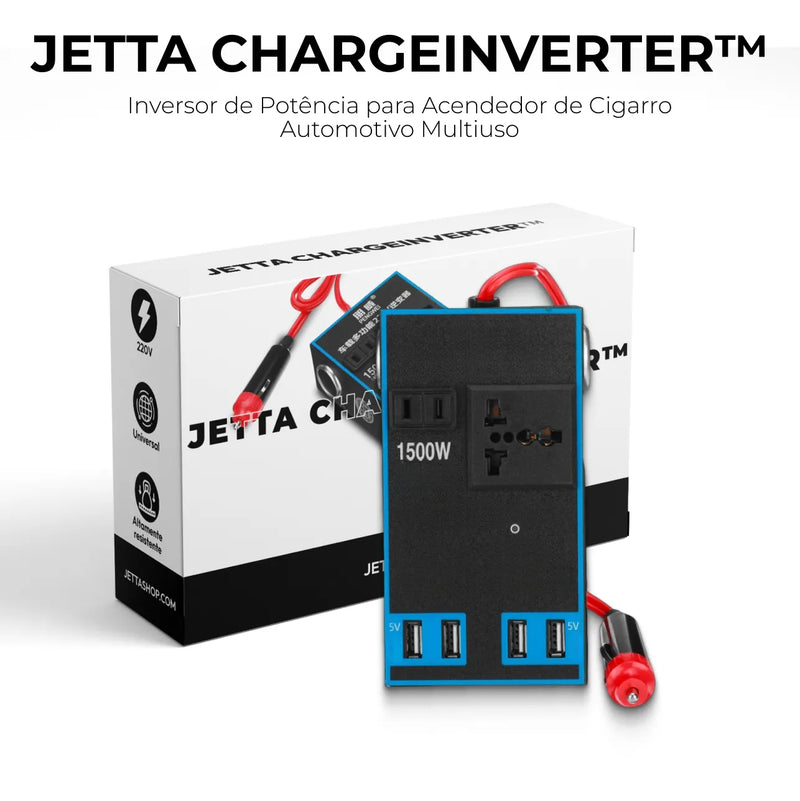 Inversor de Potência para Acendedor de Cigarro Automotivo Multiuso - Jetta ChargeInverter™
