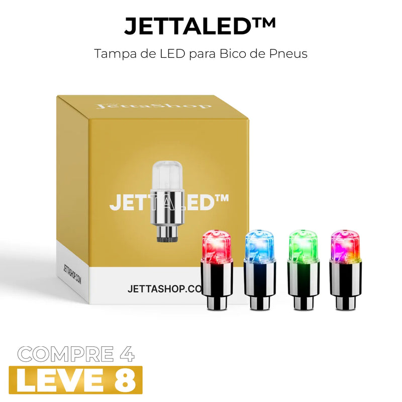 [PAGUE 4 LEVE 8] Tampa de LED para Bico de Pneus - JettaLed™