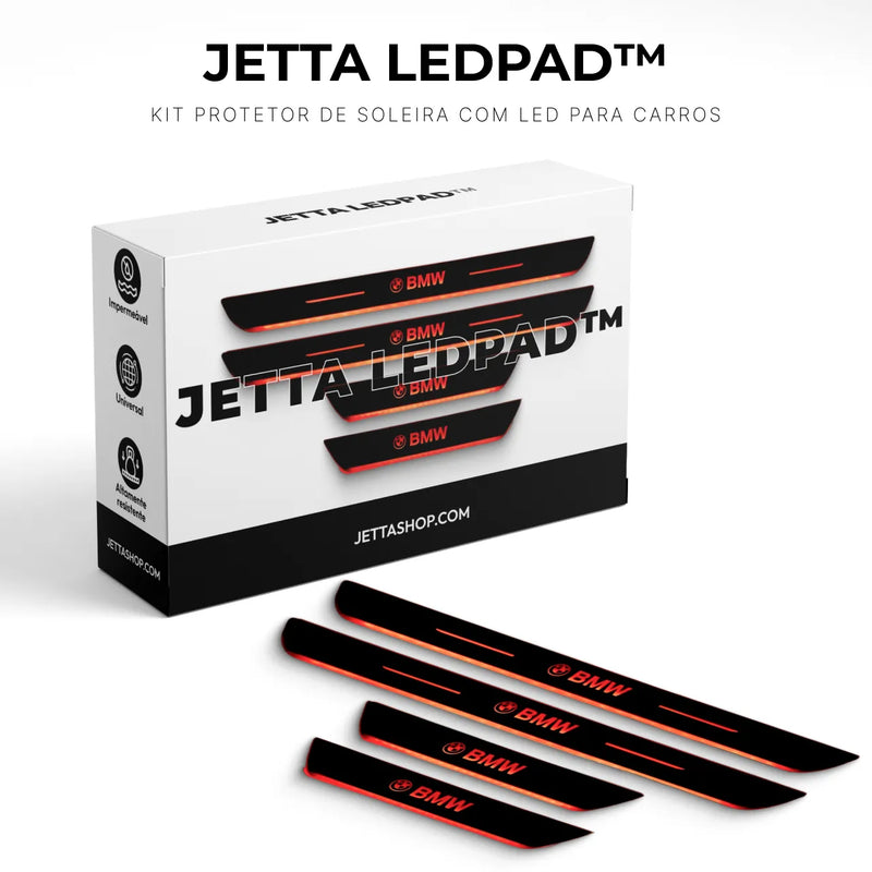 Jetta LedPad™ - Kit Protetor de Soleira com LED para Carros [PROMOÇÃO LIMITADA ATÉ HOJE 23:59]