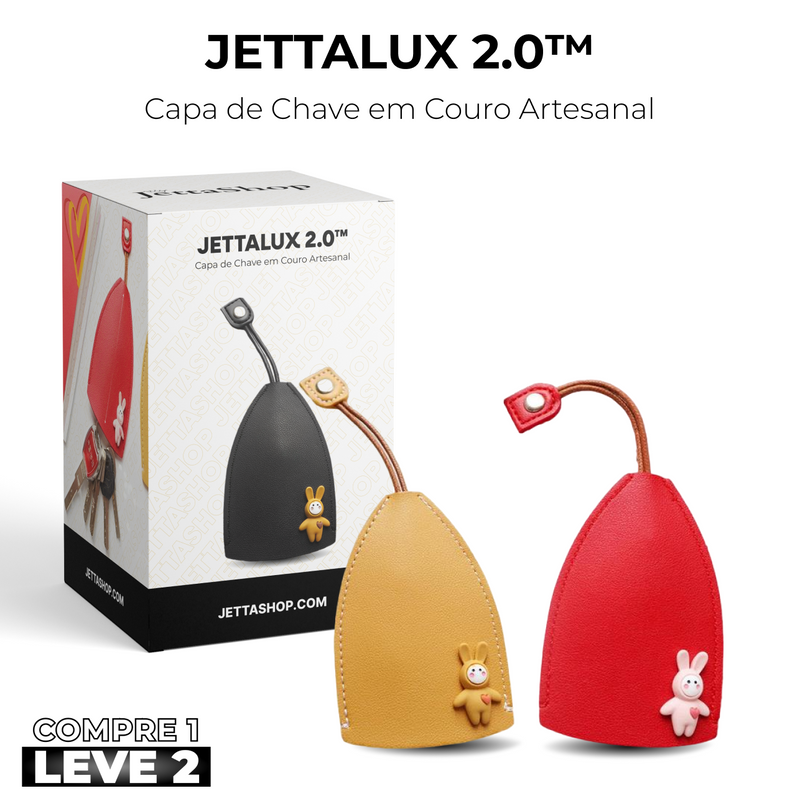 (Compre 1 Leve 2) Capa de Chave em Couro Artesanal - JettaLux 2.0™ [LIQUIDA NATAL]