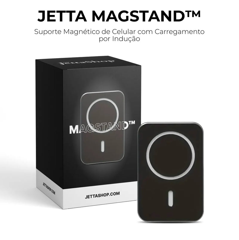 Suporte Magnético de Celular com Carregamento por Indução - Jetta MagStand™ [PROMOÇÃO LIMITADA ATÉ HOJE 23:59]