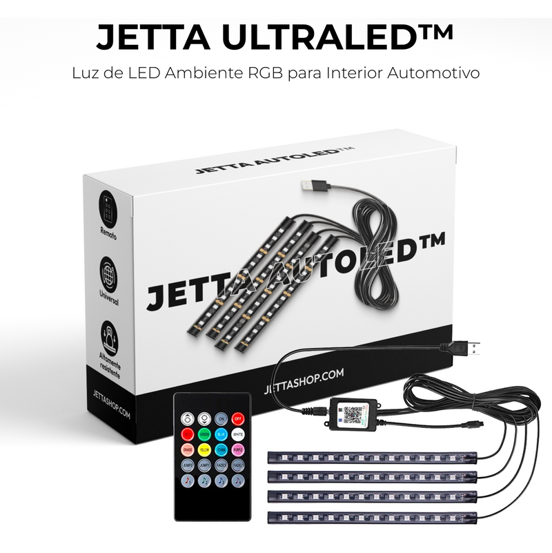 Luz de LED Ambiente RGB para Interior Automotivo - Jetta UltraLed™ [BRINDE EXCLUSIVO]