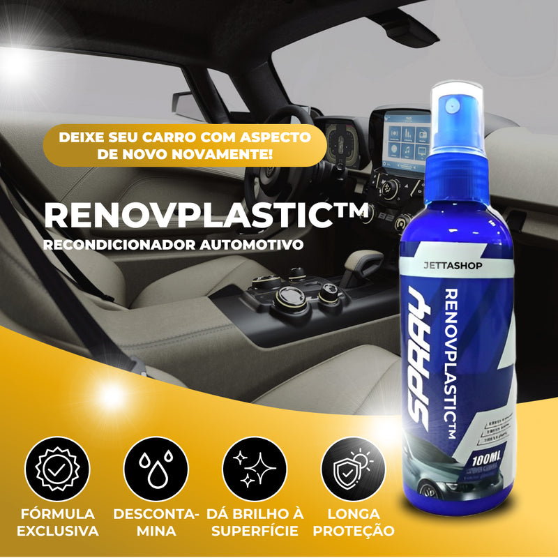 JettaRenovPlastic™ - Renovador de Plástico Automotivo (Pague 1 Leve 2)