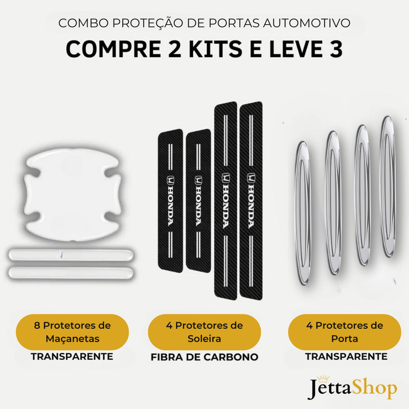 COMPRE 2 KITS E LEVE 3 - Combo Proteção de Portas Automotivo [PROMOÇÃO LIMITADA]