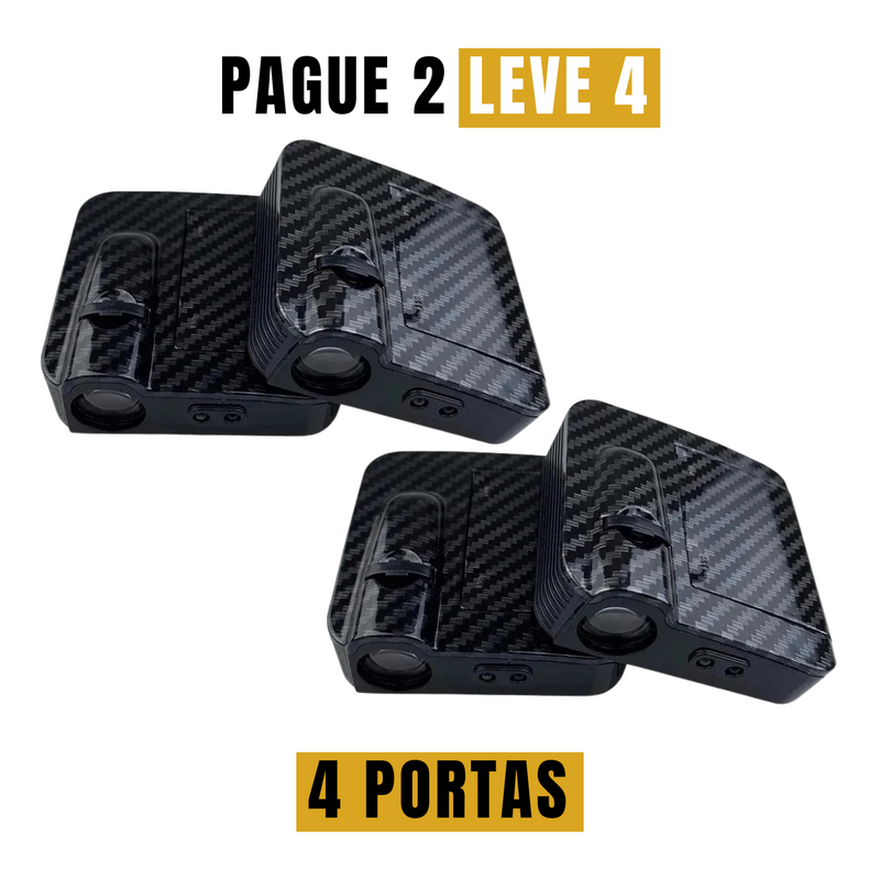 [PAGUE 1 LEVE 2] Projetor de Porta Personalizado com Sensor Automático - Jetta LedDoor™