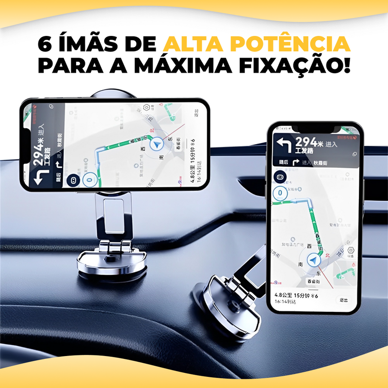 Suporte magnético para celular automotivo - Magholder Jetta™ + Capa de Chave em Couro Personalizada de Brinde