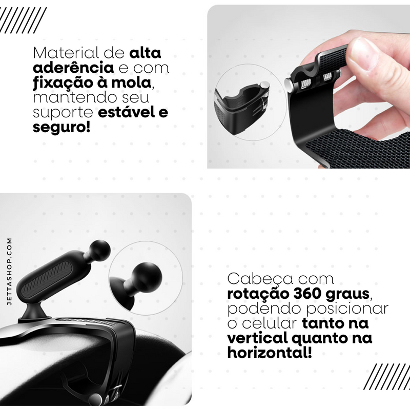 ClipJetta™ - Suporte de Celular Automotivo 4 em 1 [LIQUIDA NATAL]