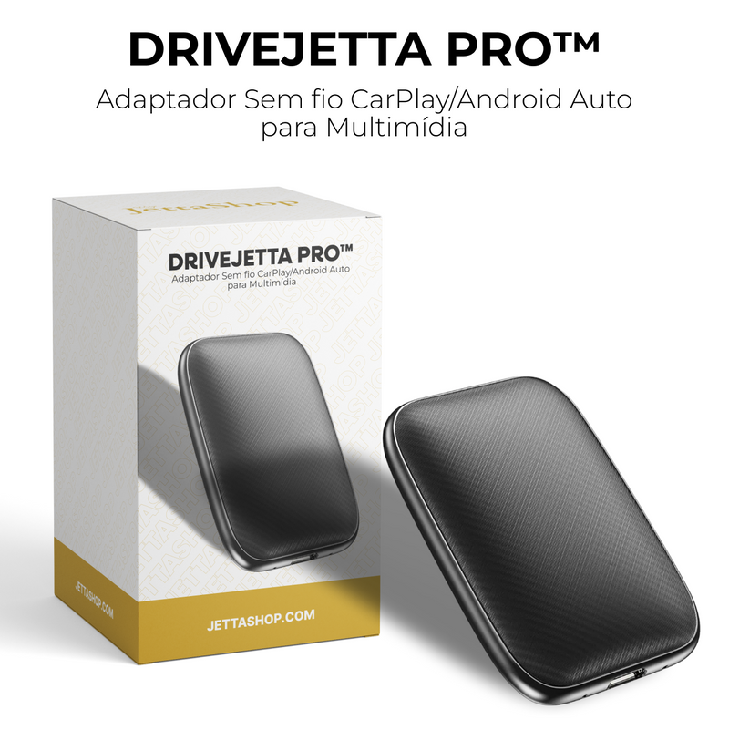 Adaptador Sem fio CarPlay/Android Auto para Multimídia - DriveJetta Pro™ (PROMOÇÃO LIMITADA)