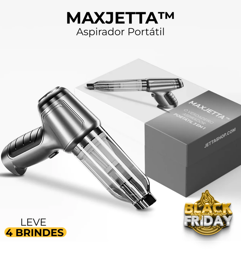 Aspirador Portátil MaxJetta™️ + 4 ACESSÓRIOS EXCLUSIVOS [ESPECIAL BLACK FRIDAY]