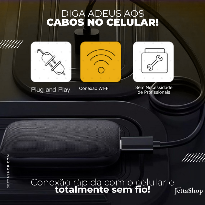 Adaptador Sem fio CarPlay/Android Auto para Multimídia - DriveJetta Pro™ - [PROMOÇÃO LIMITADA]
