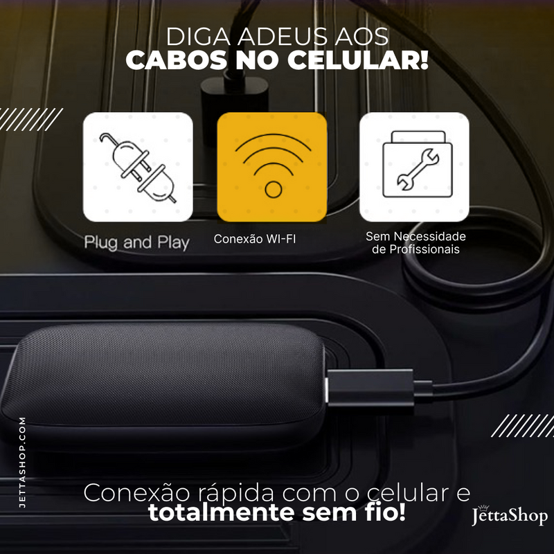 Adaptador Sem fio CarPlay/Android Auto para Multimídia - DriveJetta Pro™ (PROMOÇÃO LIMITADA)