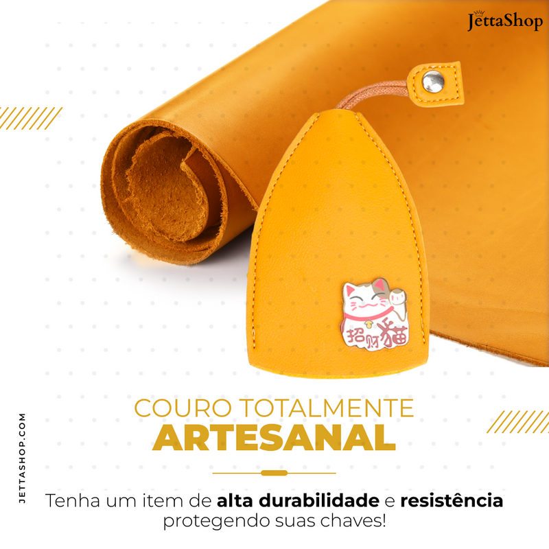 (Compre 1 Leve 2) Capa de Chave em Couro Artesanal - JettaLux 2.0™