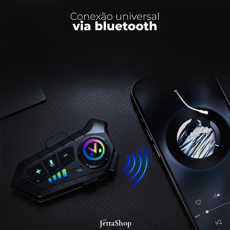Fone de Ouvido e Microfone Sem Fio para Capacete Universal - JettaLink™ [ESTOQUE LIMITADO]