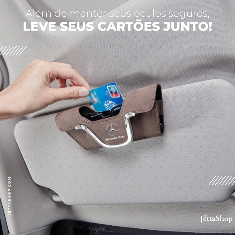 Porta Óculos Automotivo com Aba Magnética - Jetta MagLux™ (ESTOQUE LIMITADO)