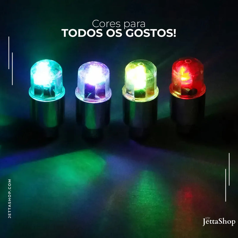 [PAGUE 4 LEVE 8] Tampa de LED para Bico de Pneus - JettaLed™