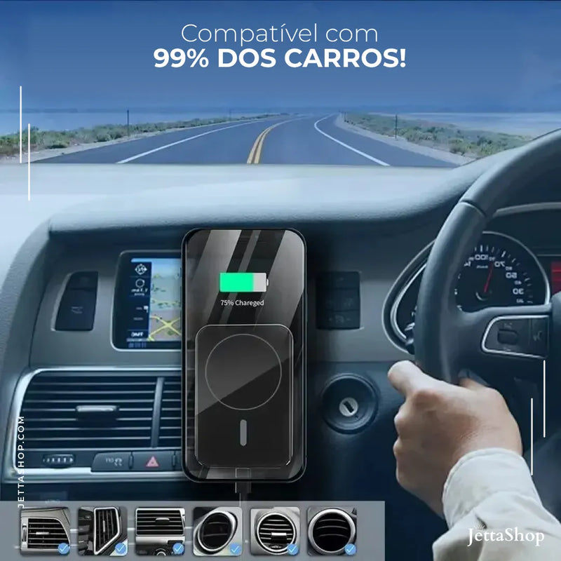 Suporte Magnético de Celular com Carregamento por Indução - Jetta MagStand™ [PROMOÇÃO LIMITADA ATÉ HOJE 23:59]