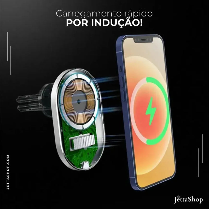 Suporte Magnético de Celular com Carregamento por Indução - Jetta MagStand™ [PROMOÇÃO LIMITADA ATÉ HOJE 23:59]