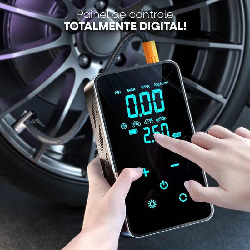 Bomba Elétrica Multiuso de Encher Pneu Automotivo - Compressor AirJett