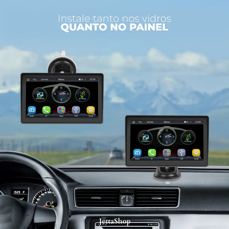 Multimídia CarPlay/Android Auto Universal Automotivo - Jetta MaxPlay™ [PROMOÇÃO LIMITADA]