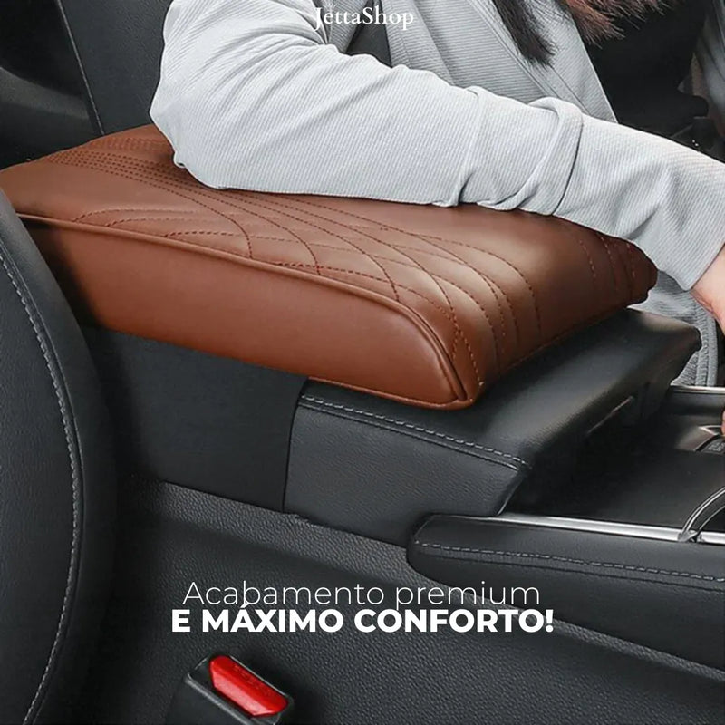 Jetta ArmRest™ - Apoio de Braço Automotivo em Couro [PERSONALIZADO COM A MARCA DO SEU CARRO]