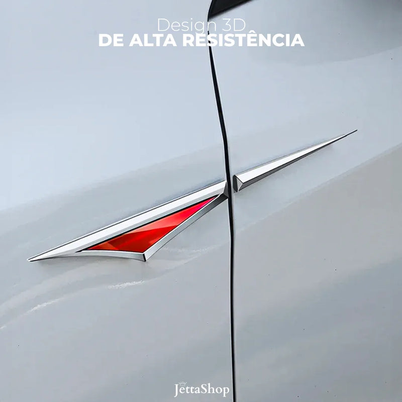 [PAGUE 1 LEVE 2] Adesivo Metálico para Lateral Automotivo Personalizado - MetalJetta™