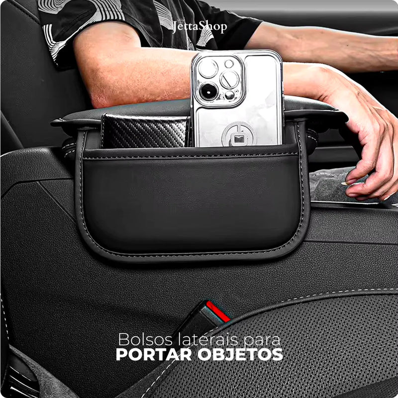 Jetta MaxComfort™ - Apoio de Braço Automotivo Em Couro Universal com Bolsos Laterais [PROMOÇÃO LIMITADA]