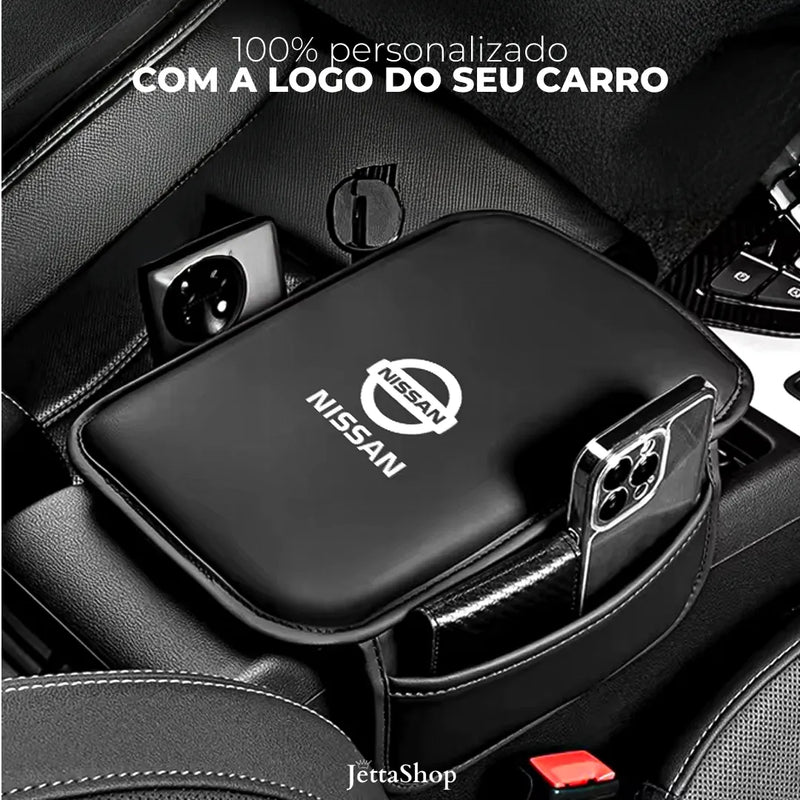 Jetta MaxComfort™ - Apoio de Braço Automotivo Em Couro Universal com Bolsos Laterais [PROMOÇÃO LIMITADA]