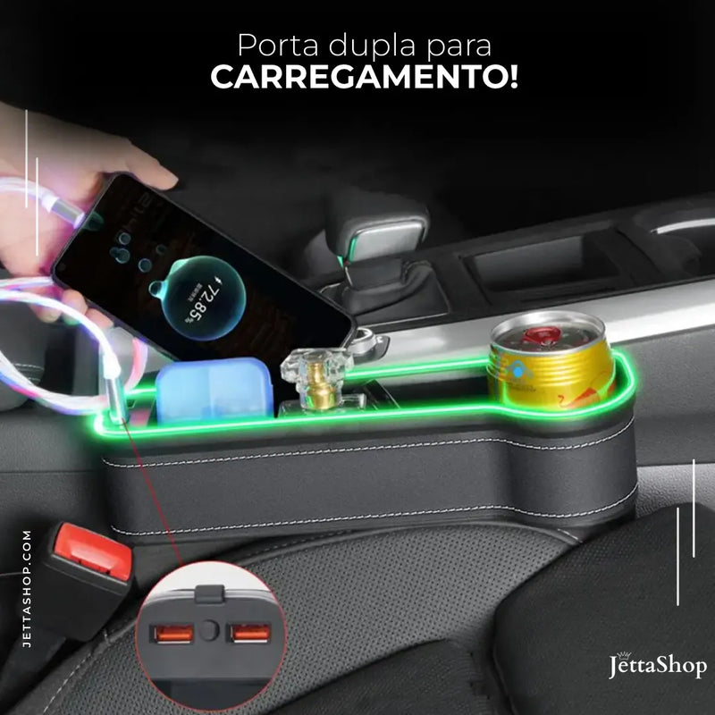 Jetta LedOrganize™ - Porta Objetos 3 em 1 de Assento com LED [PROMOÇÃO EXCLUSIVA]