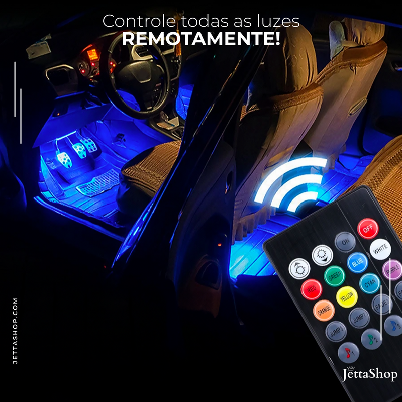 Luz de LED Ambiente RGB para Interior Automotivo - Jetta UltraLed™ [BRINDE EXCLUSIVO]