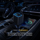 Jetta PowerHub™ - Carregador Veicular 7 em 1 com Cabos Retráteis e Display de Voltagem [LANÇAMENTO 2026]