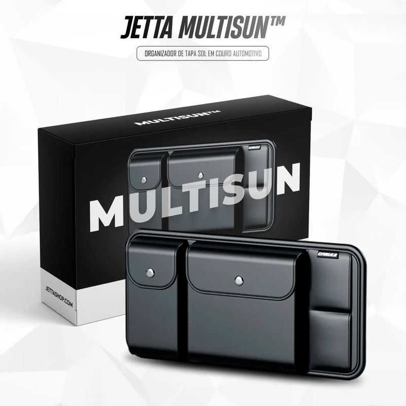 Organizador de Tapa Sol em Couro Automotivo - Jetta MultiSun™ [ESTOQUE LIMITADO]