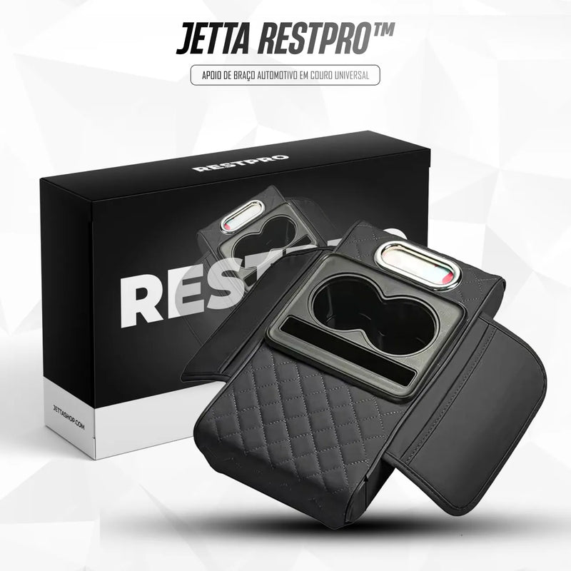 Jetta RestPro™ - Apoio de Braço Em Couro Automotivo com Design Multiuso (PROMOÇÃO DE LANÇAMENTO)