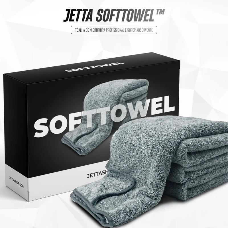 Toalha de Microfibra Profissional e Super Absorvente - Jetta SoftTowel™ [ESTOQUE LIMITADO]