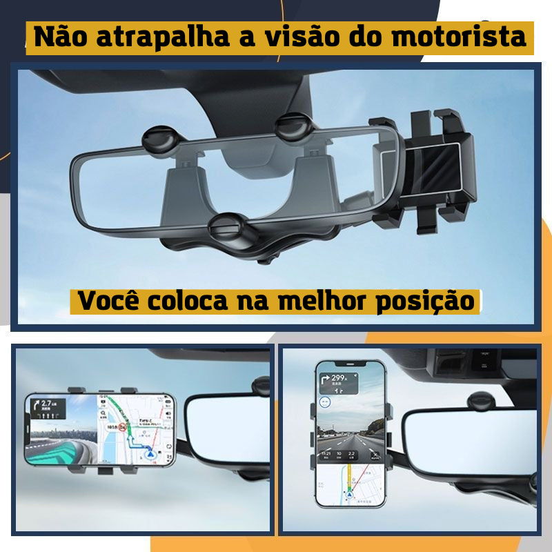 Suporte de celular rotativo e retrátil