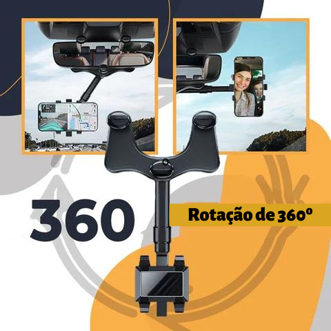 Suporte de celular rotativo e retrátil