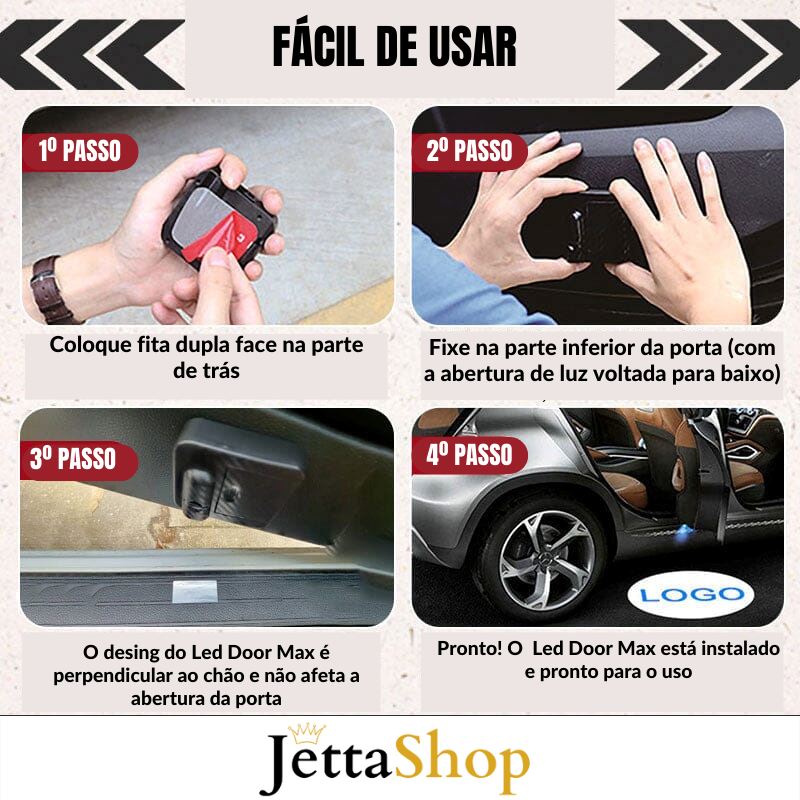 Led Door Max - (PROMOÇÃO ATÉ HOJE ÀS 23:59H0 Car Accessories jettashopoficial 